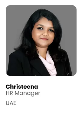 Christeena the HR Manager at TTE Gulf Management Consultancy at United Arab Emirates (UAE) Branch