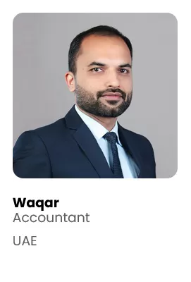 Waqar the Accountant at TTE Gulf Management Consultancy at United Arab Emirate (UAE) Branch